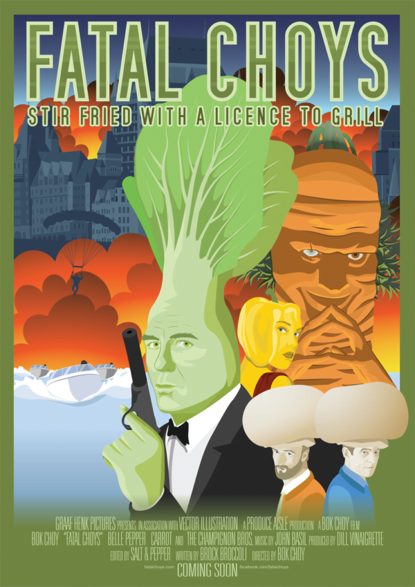 Fatal Choys Bok Choy parody james bond poster